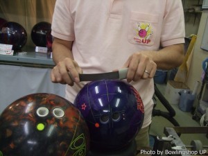 サムソリッドと最初のホールとの段差は、当店オリジナルツール(販売中)で調整します。